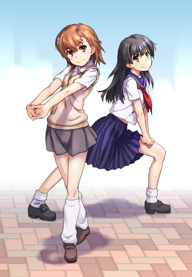 misaka mikoto and saten ruiko (toaru majutsu no index and 1 more) drawn by raika9