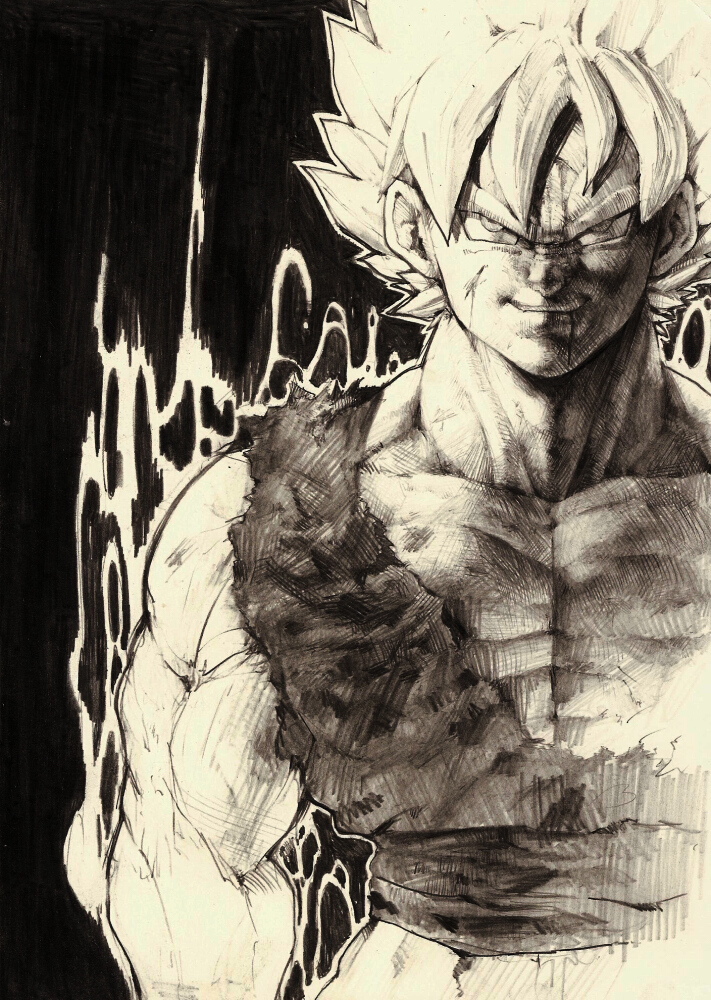 son goku (dragon ball and 1 more) drawn by koki_(ryoushikiha)