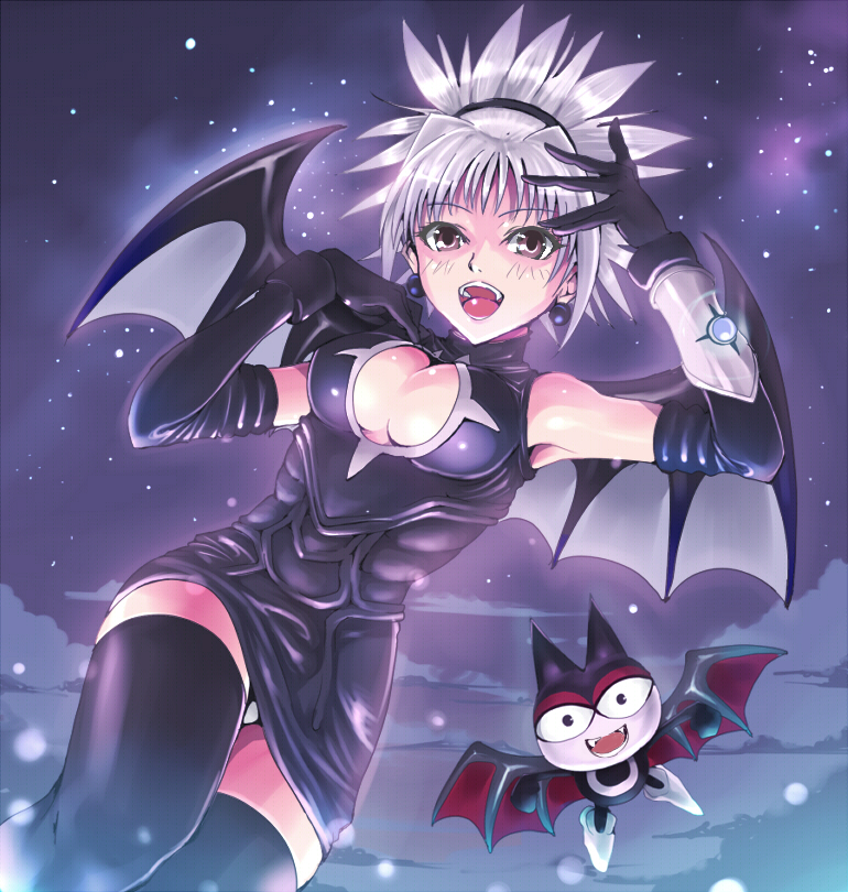 komori aimi and de-mo (shadow lady) drawn by kasai_shin