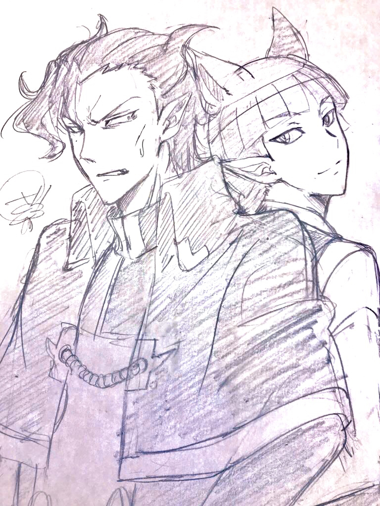opera and naberius kalego (mairimashita! iruma-kun) drawn by sberry15