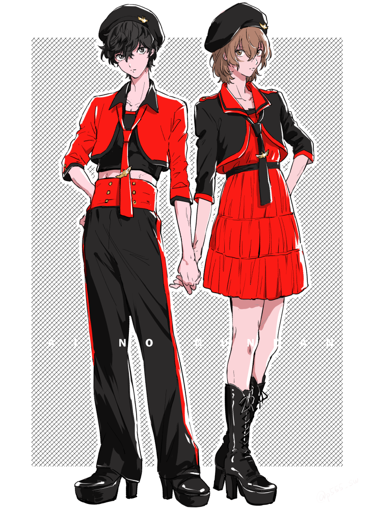 amamiya ren and akechi gorou (persona and 1 more) drawn by sawa2
