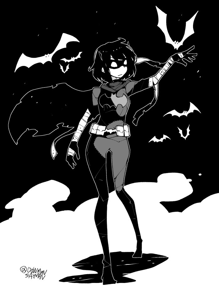 cassandra cain and black bat (dc comics and 1 more) drawn by dowman_sayman