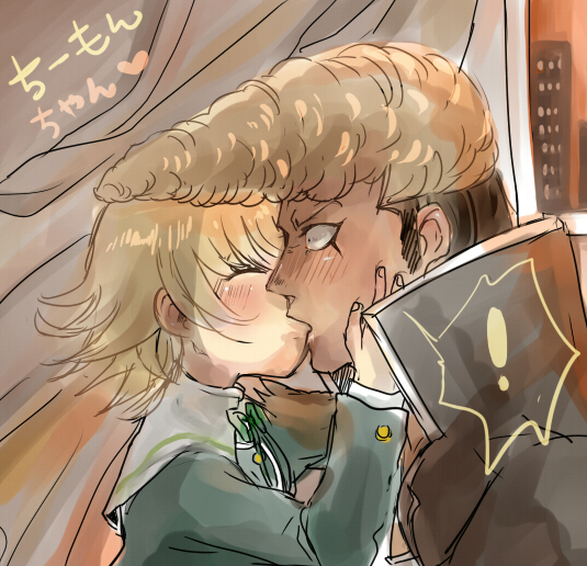 fujisaki chihiro and owada mondo (danganronpa and 1 more) drawn by tottori_(shena74boc)