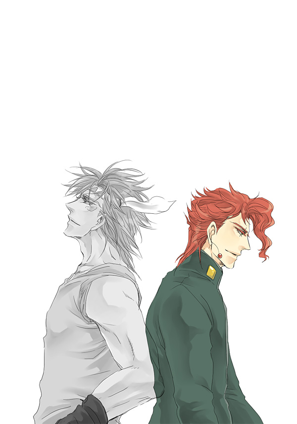 caesar anthonio zeppeli and kakyoin noriaki (jojo no kimyou na bouken and 2 more) drawn by chabasu