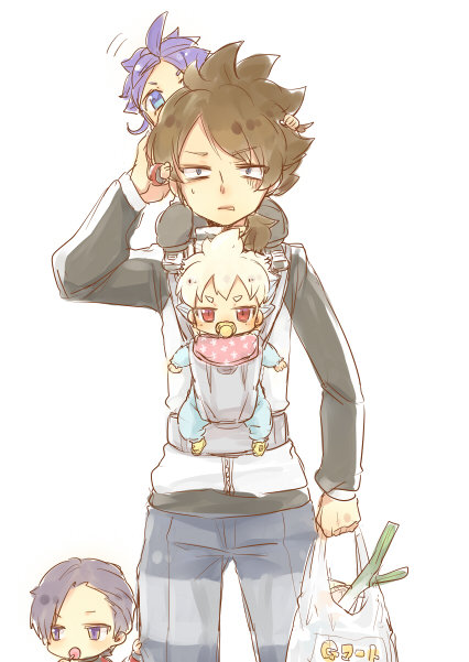 hakuryuu, fudou akio, minamisawa atsushi, and yukimura hyouga (inazuma eleven and 2 more) drawn by tobi_(one)