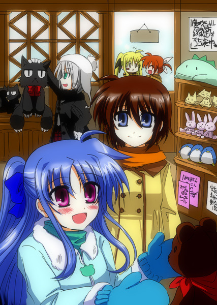 fate testarossa, takamachi nanoha, stern the destructor, levi the slasher, and lord dearche (lyrical nanoha and 3 more)