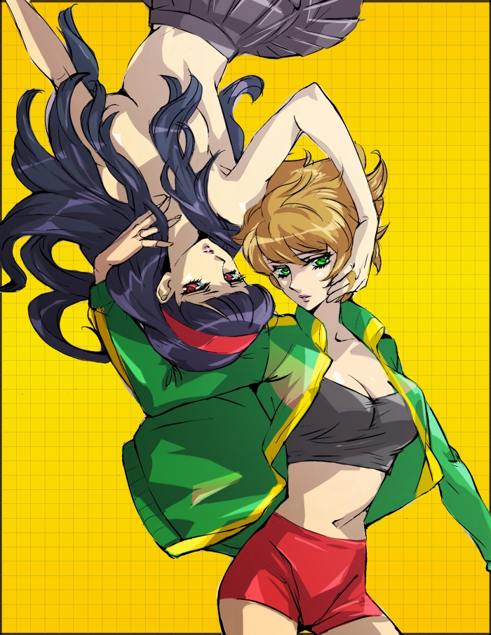 satonaka chie, amagi yukiko, tenjou utena, and himemiya anthy (persona and 2 more) drawn by yamada_3