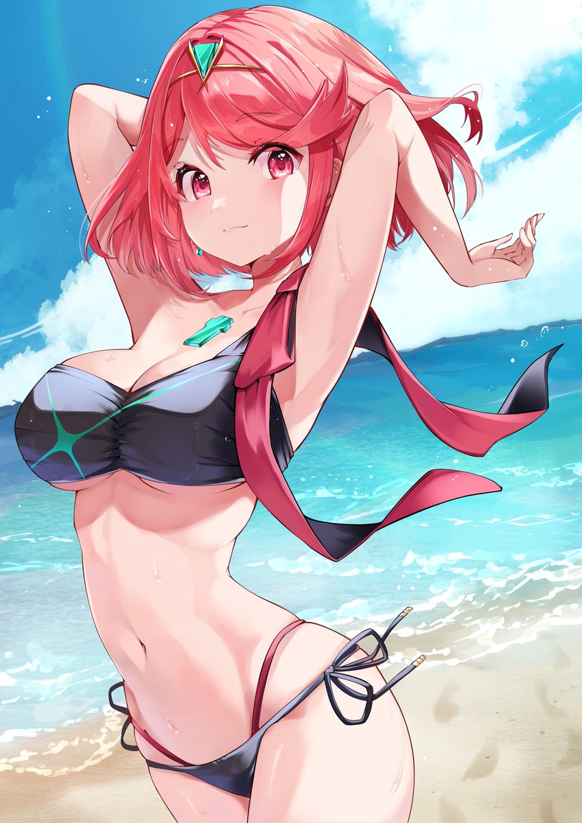 pyra (xenoblade chronicles and 1 more) drawn by risumi_(taka-fallcherryblossom)