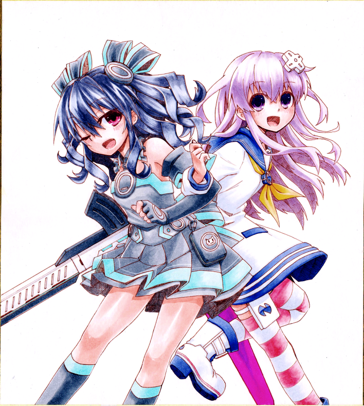 nepgear and uni (neptune) drawn by mizunashi_(second_run)