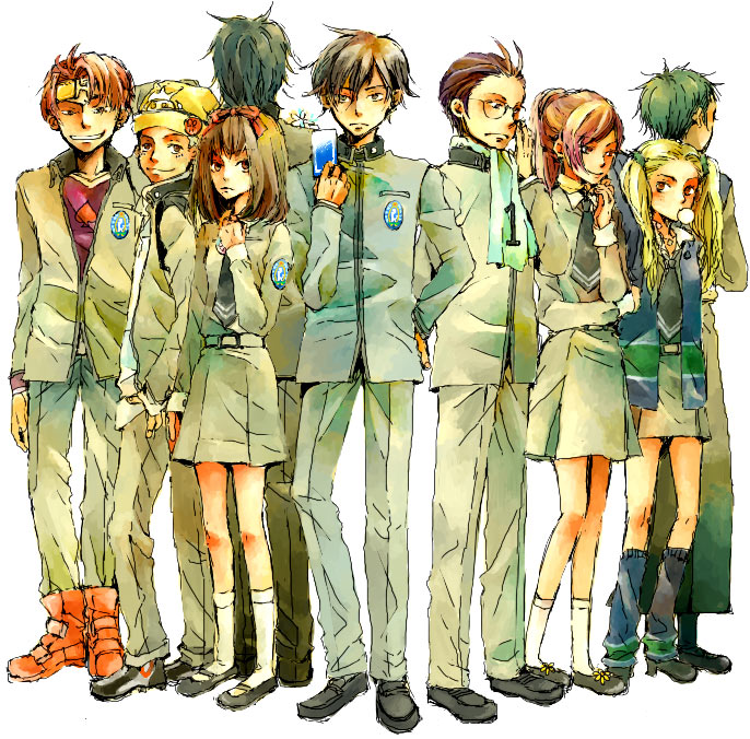 toudou naoya, sonomura maki, kirishima eriko, ayase yuka, nanjou kei, and 4 more (persona and 1 more) drawn by namahamuro-su