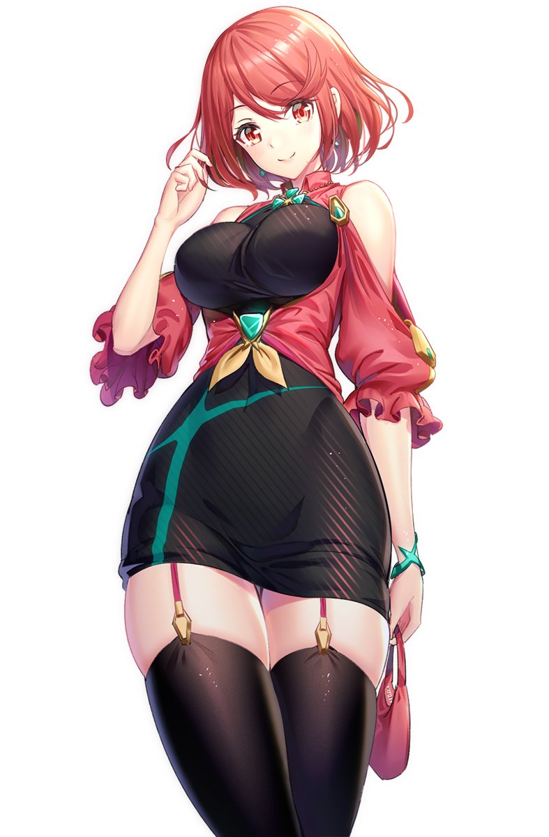 pyra (xenoblade chronicles and 1 more) drawn by ririko_(zhuoyandesailaer)