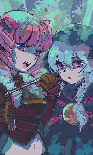 curse maker, curse maker 2, dark hunter, and dark hunter 4 (sekaiju no meikyuu and 1 more) drawn by ame_yamori