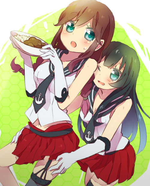 noshiro and agano (kantai collection) drawn by soiri_(us)