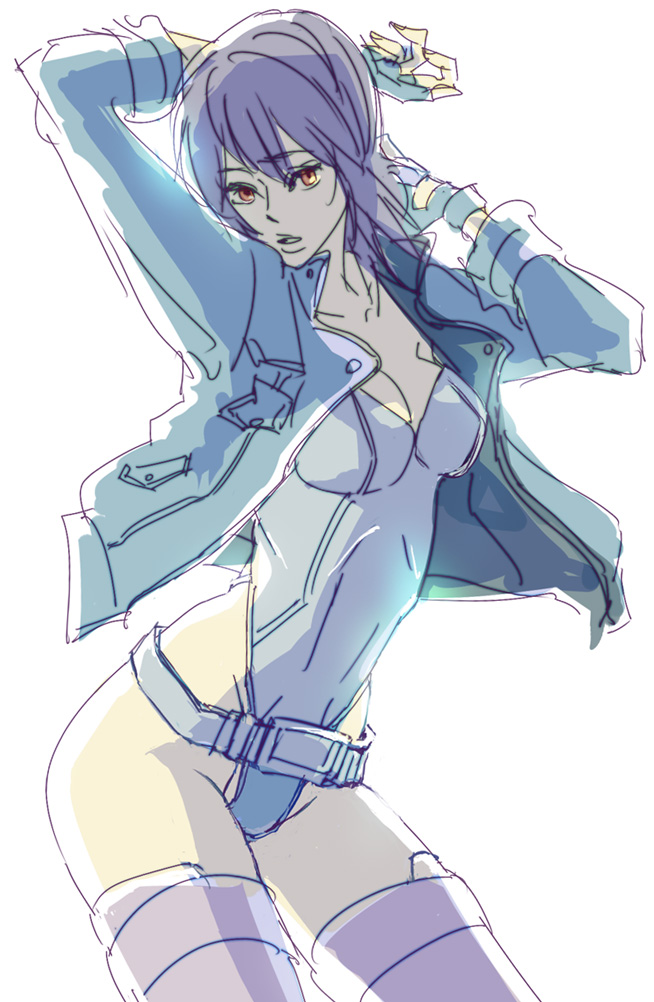 kusanagi motoko (ghost in the shell and 1 more) drawn by soramame_(tion)