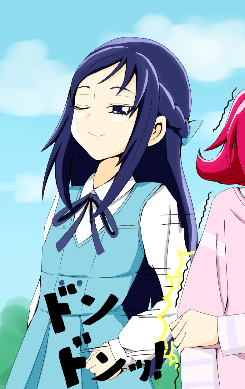 hishikawa rikka and aida mana (precure and 1 more) drawn by amida_desuyo