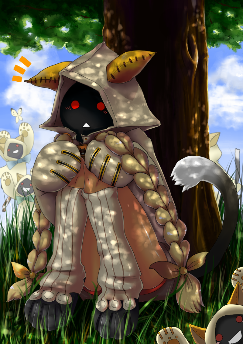 taokaka and kaka kittens (blazblue) drawn by hanchi_hannou