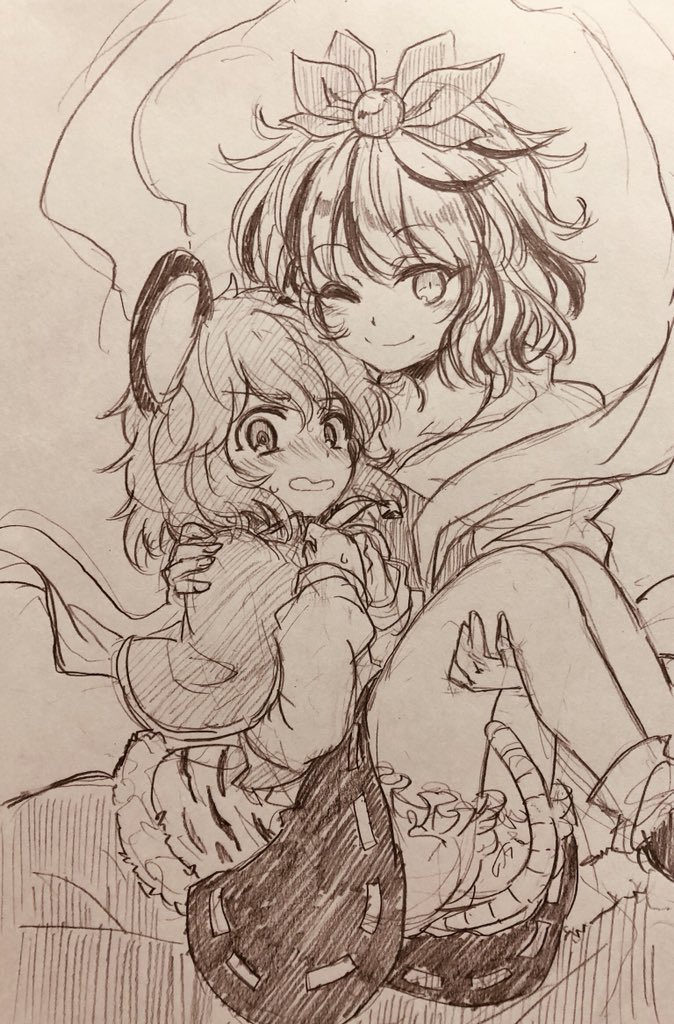 nazrin and toramaru shou (touhou) drawn by efukei