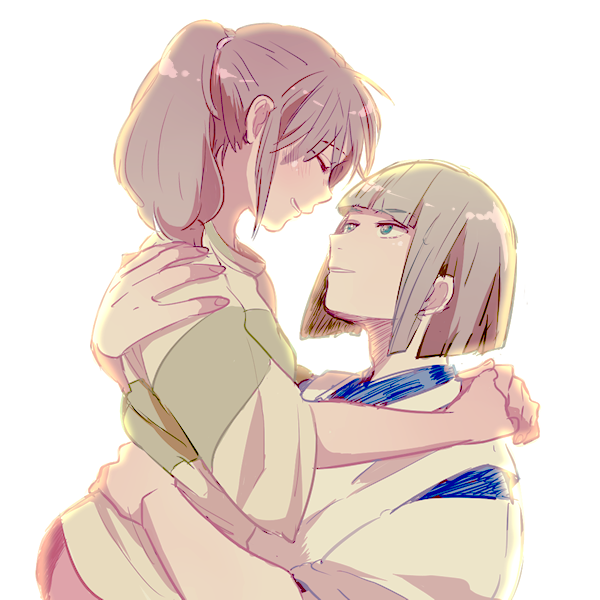 ogino chihiro and haku (studio ghibli and 1 more) drawn by ni-si_(nisi_kun)