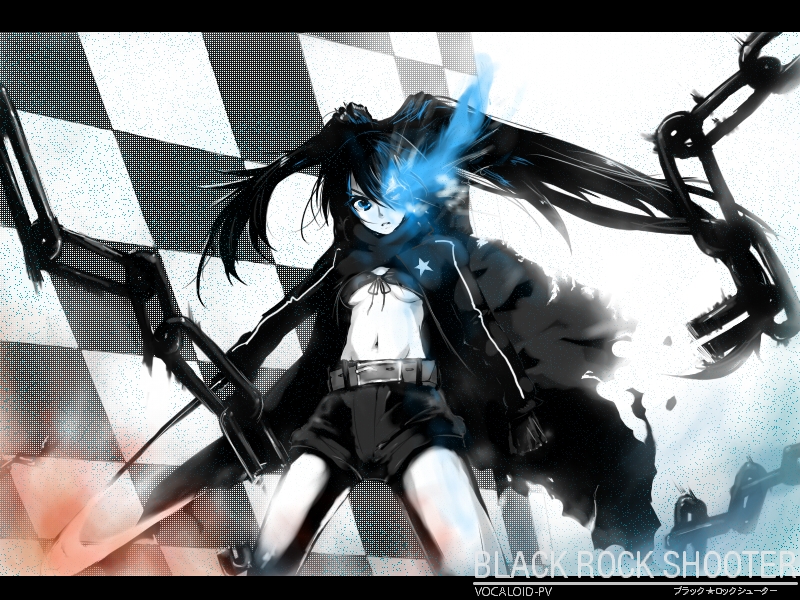 black rock shooter (black rock shooter) drawn by hyudora