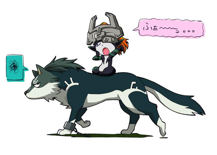 link, midna, and wolf link (the legend of zelda and 1 more) drawn by lunamoon