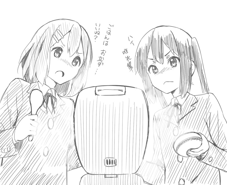 nakano azusa and hirasawa yui (k-on!) drawn by errant