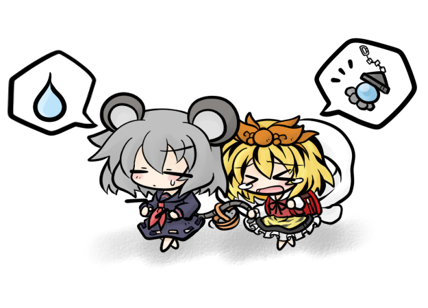 nazrin and toramaru shou (touhou) drawn by yanagi_(nurikoboshi)