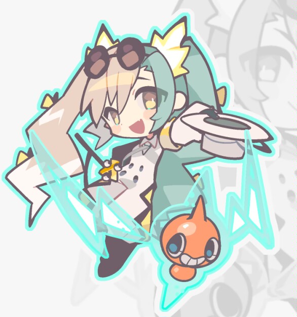 hatsune miku, rotom, and electric miku (pokemon and 2 more) drawn by asmallneko