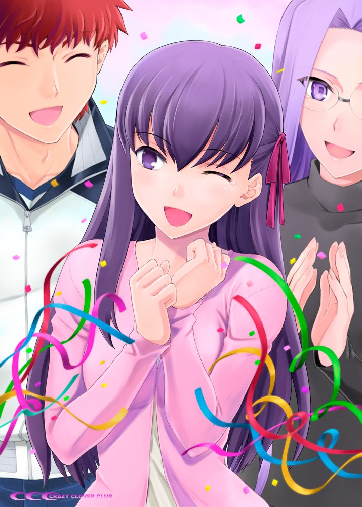 emiya shirou, matou sakura, and medusa (fate and 1 more) drawn by shirotsumekusa