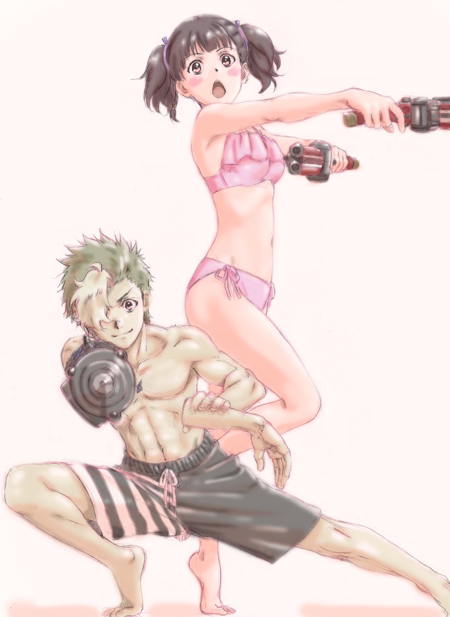 mumei and ikoma koutetsujou no kabaneri drawn by asano mumei and ikoma koutetsujou no kabaneri drawn by asano