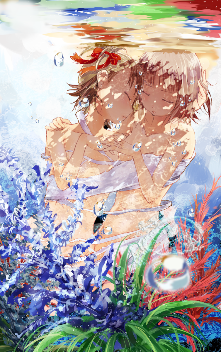 amami haruka and futami ami (idolmaster) drawn by yae_(mono110)