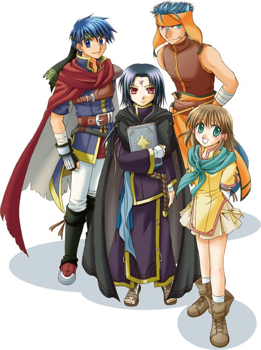 ike, soren, mist, and ranulf (fire emblem and 1 more) drawn by umejiso