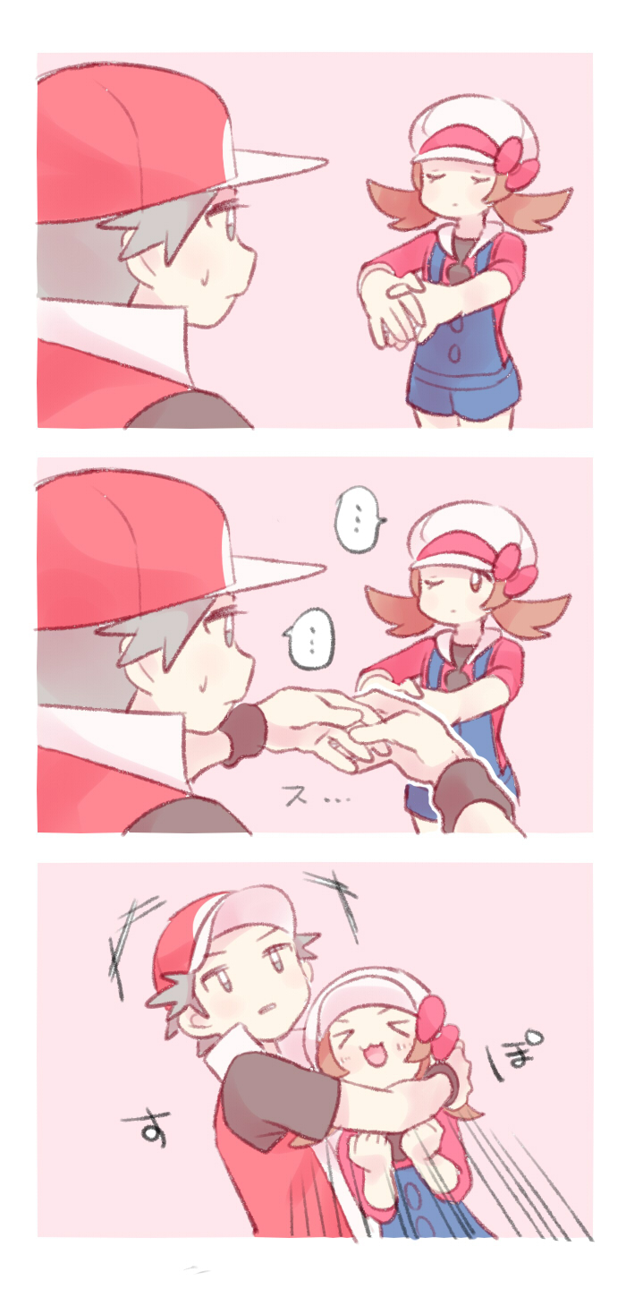 red and lyra (pokemon and 2 more) drawn by pumpkinpan