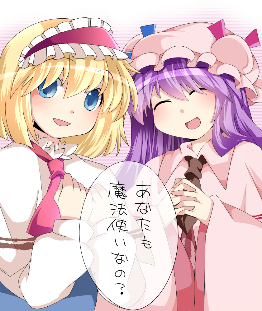 alice margatroid and patchouli knowledge (touhou) drawn by hammer_(sunset_beach)