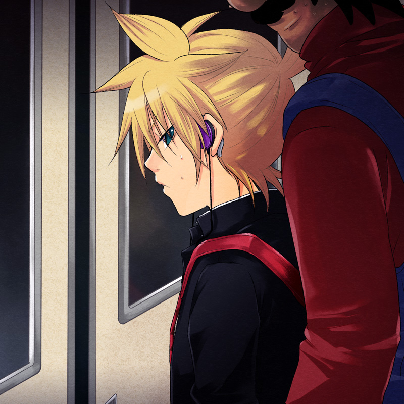kagamine len and mario (vocaloid and 2 more) drawn by yomorin