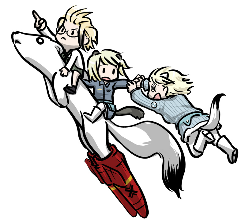 nikka edvardine katajainen, ursula hartmann, and elma leivonen (world witches series and 2 more) drawn by mukiki