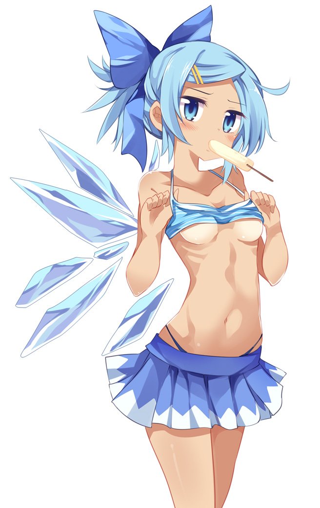 cirno and tanned cirno (touhou and 1 more) drawn by maturiuta_sorato