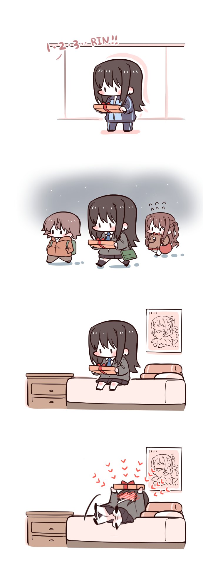 shibuya rin, shimamura uzuki, and honda mio (idolmaster and 1 more) drawn by bowwow_(hamju94)