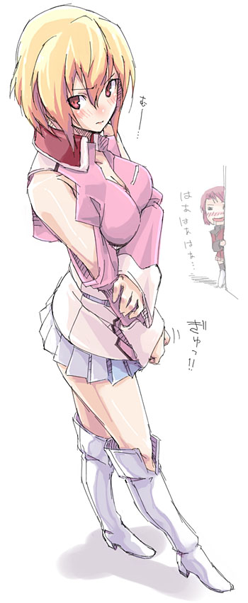 lunamaria hawke and stellar loussier (gundam and 2 more) drawn by kyo_(kuroichigo)