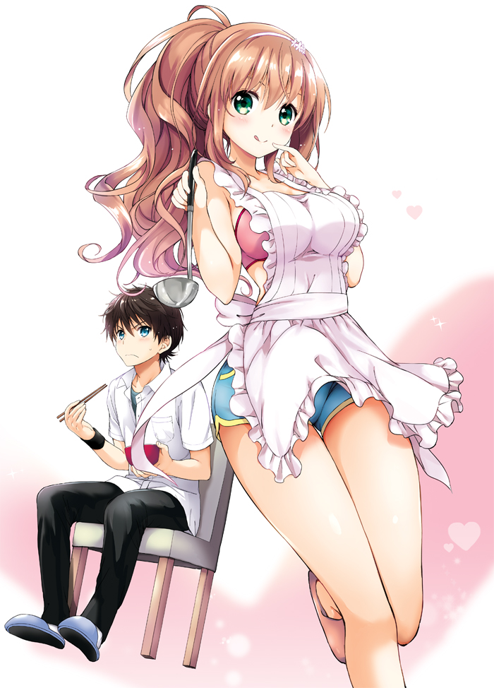 ikoma agito and kimijima sen (ore to kanojo no moeyo pen) drawn by akina_tsukako