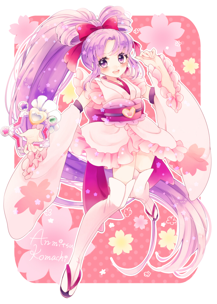 hikawa iona and cure fortune (precure and 1 more) drawn by uzuki_aki