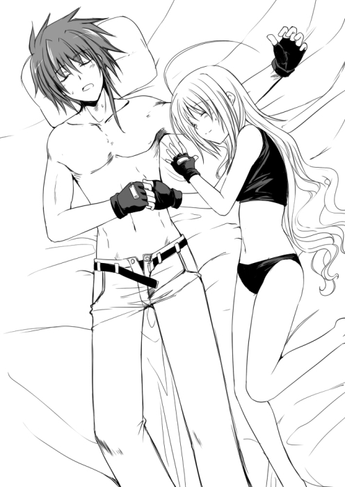 caro ru lushe and erio mondial (lyrical nanoha and 2 more) drawn by hagane_soushi