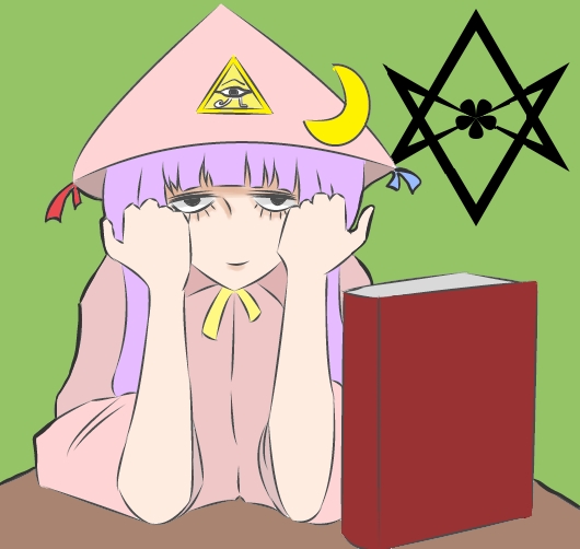 patchouli knowledge and aleister crowley (touhou) drawn by alison_(alison_airlines)
