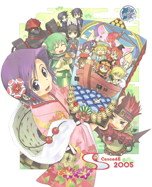aty, hasaha, toris, sonolar, resi, and 9 more (summon night and 2 more) drawn by watanuki_nao
