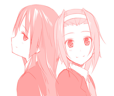 akiyama mio and tainaka ritsu (k-on!) drawn by himura_kiseki