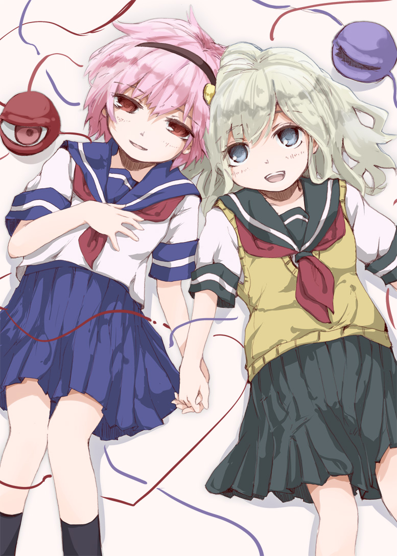 komeiji koishi and komeiji satori (touhou) drawn by yamu_(yamuyama_web)