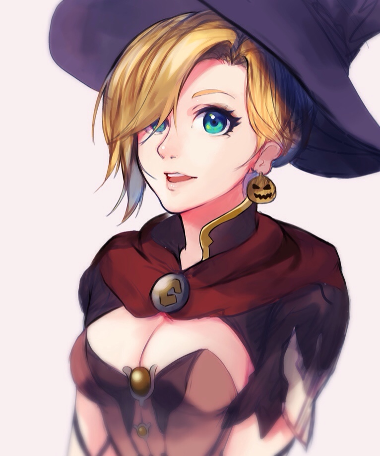 mercy and witch mercy (overwatch and 1 more) drawn by z3_(commy9999)