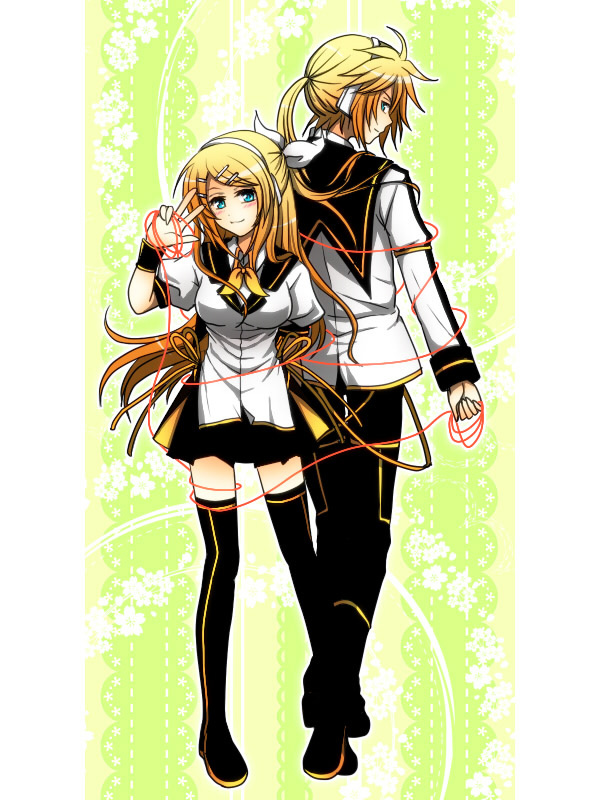 kagamine rin and kagamine len (vocaloid) drawn by zashiki_usagi