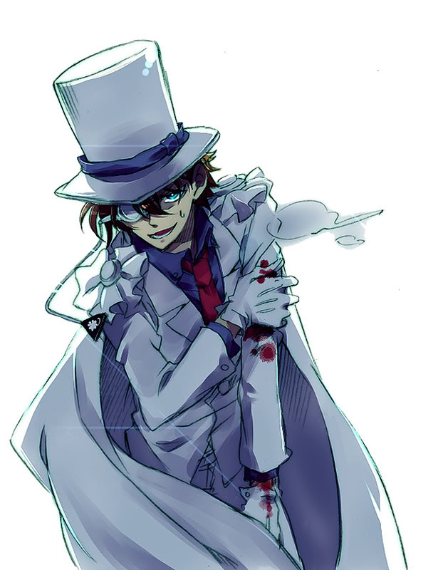 kaitou kid (meitantei conan and 1 more) drawn by toujou_sakana