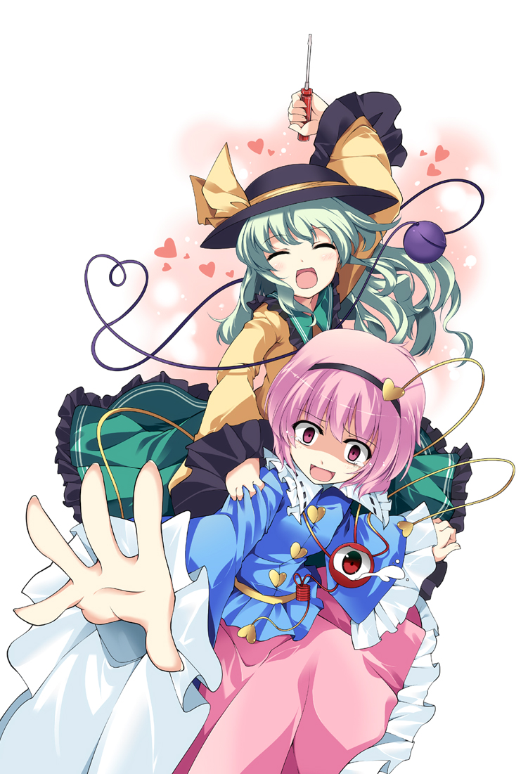 komeiji koishi and komeiji satori (touhou) drawn by fujy