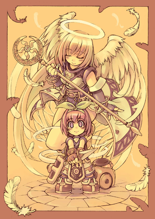 super novice and level up angel (ragnarok online) drawn by mil_(xration)